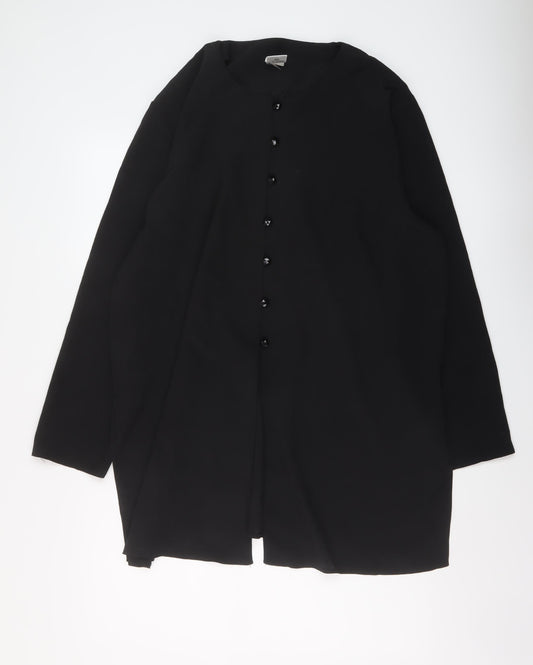 C&A Womens Black Jacket Blazer Size 20 Button