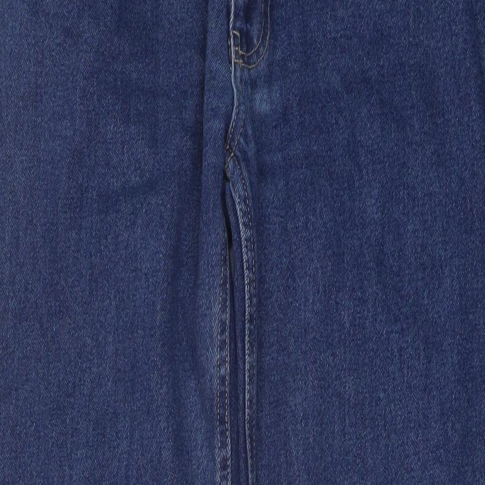 George Mens Blue Cotton Straight Jeans Size 30 in L31 in Regular Button