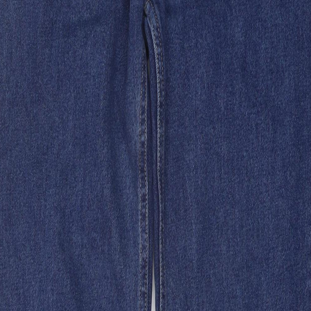 George Mens Blue Cotton Straight Jeans Size 30 in L31 in Regular Button