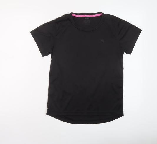 Karrimor Womens Black Polyester Basic T-Shirt Size S Round Neck Pullover