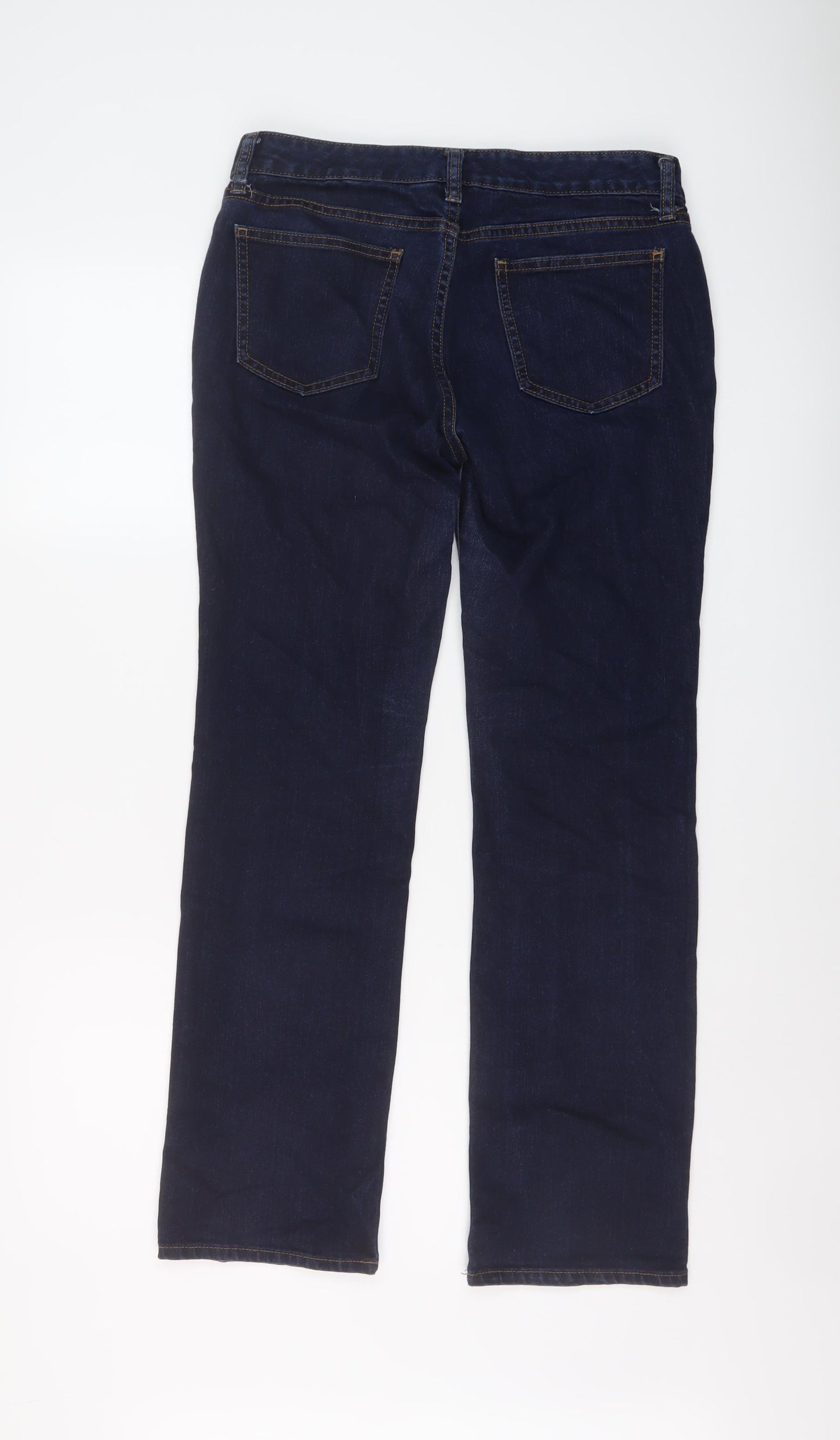 Gap Womens Blue Cotton Straight Jeans Size 8 L29 in Regular Button