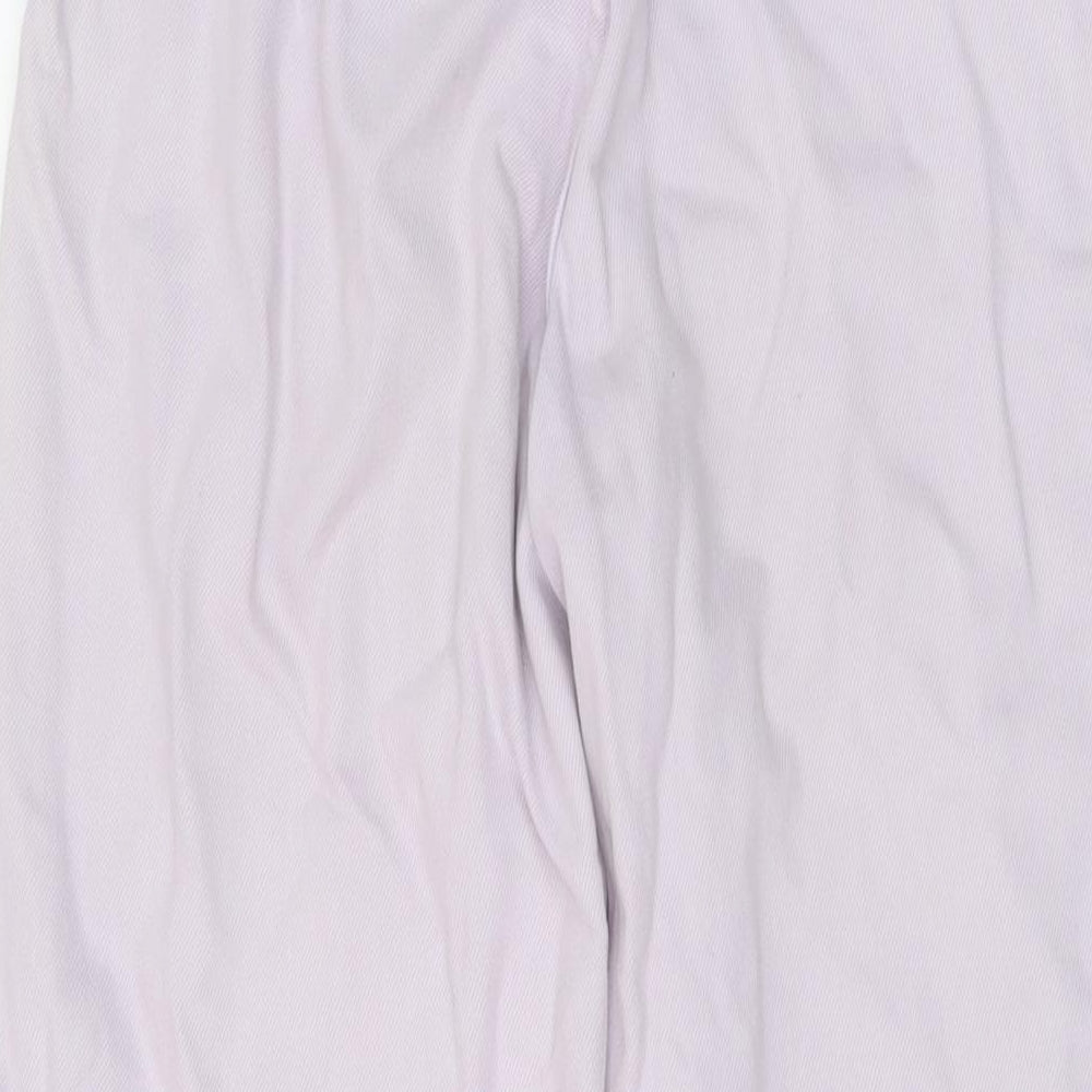 Weekday Womens Purple Cotton Wide-Leg Jeans Size 8 L25 in Regular Button