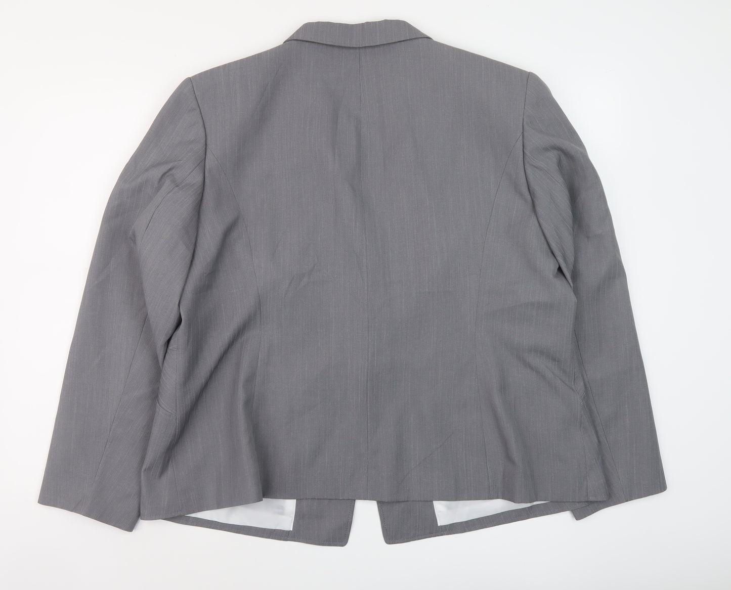 Marks and Spencer Womens Grey Jacket Blazer Size 22 Button