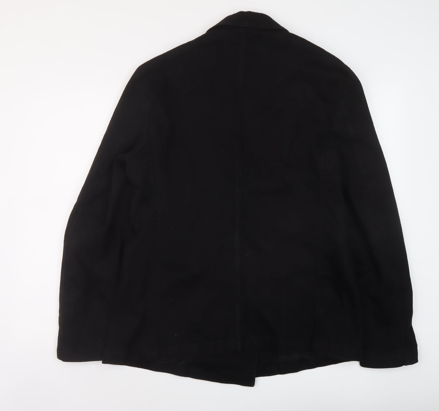 Zara Mens Black Jacket Size L Button