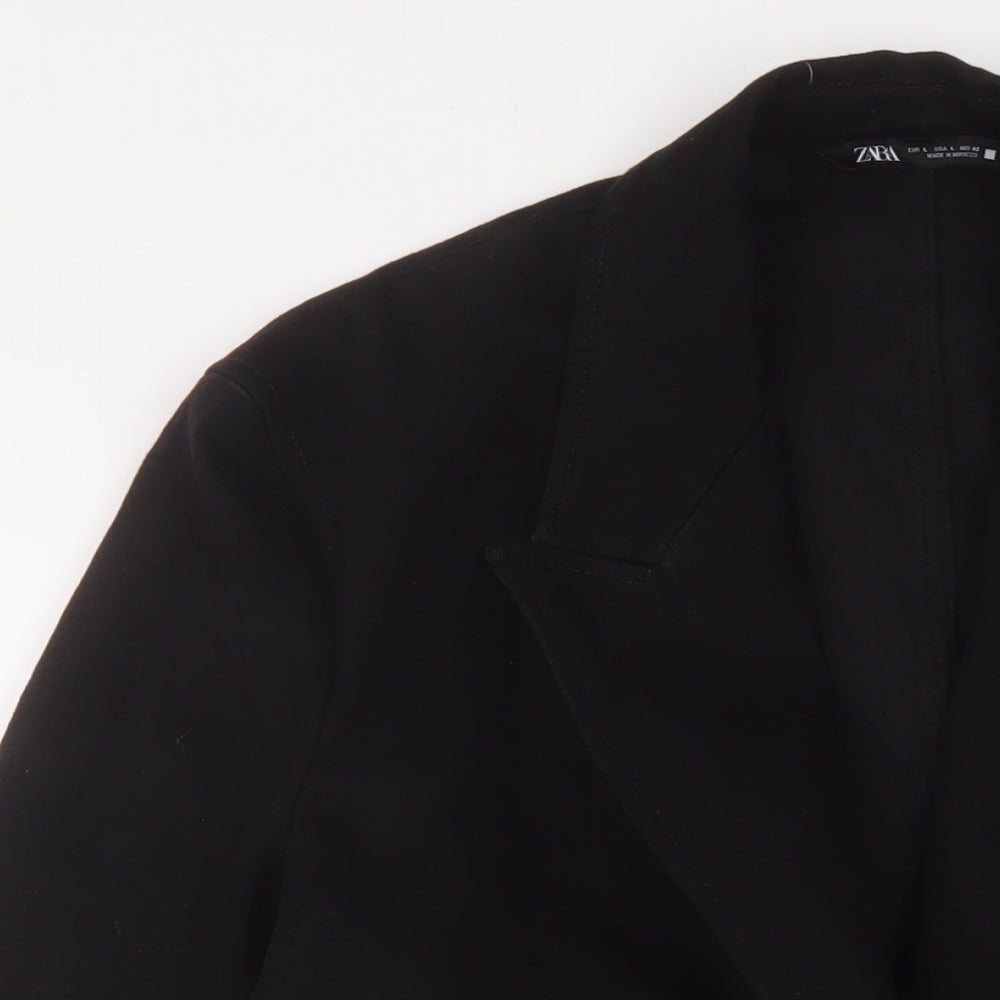 Zara Mens Black Jacket Size L Button