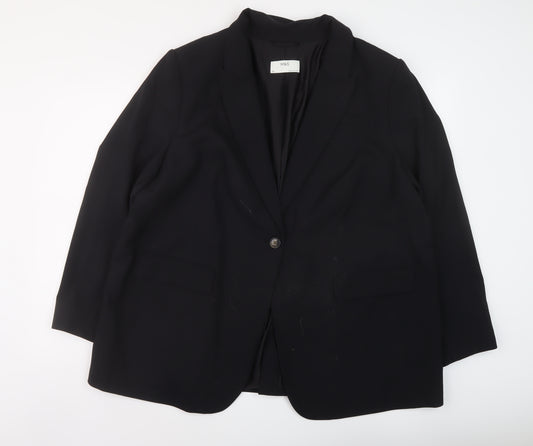 Marks and Spencer Womens Black Polyester Jacket Suit Jacket Size 22