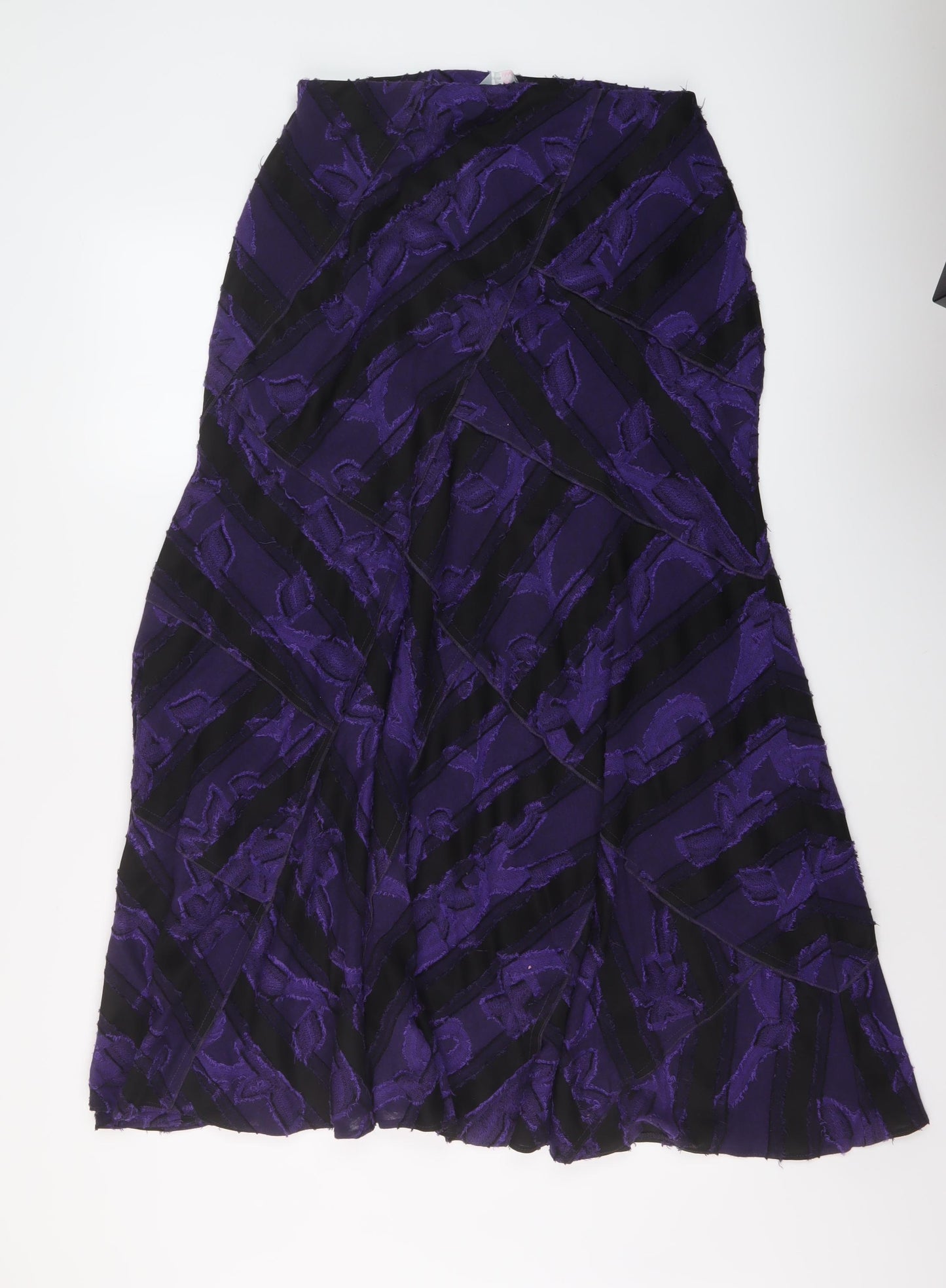 Per Una Womens Purple Polyester A-Line Skirt Size 12