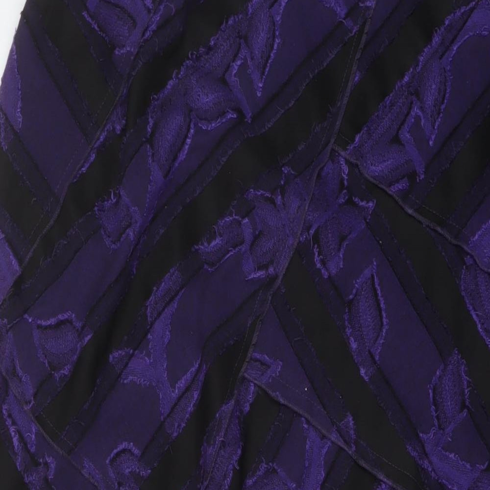 Per Una Womens Purple Polyester A-Line Skirt Size 12