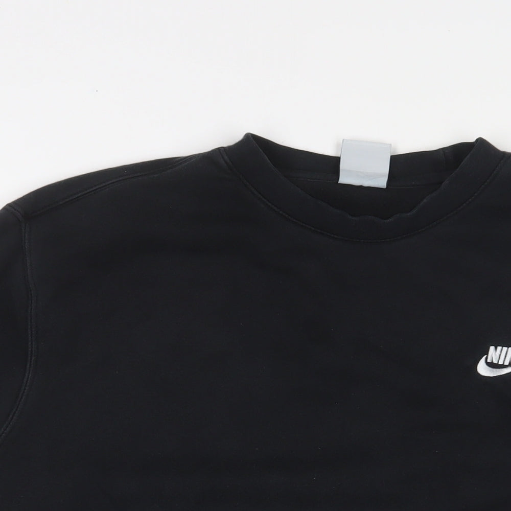 Nike Mens Black Cotton Pullover Sweatshirt Size M