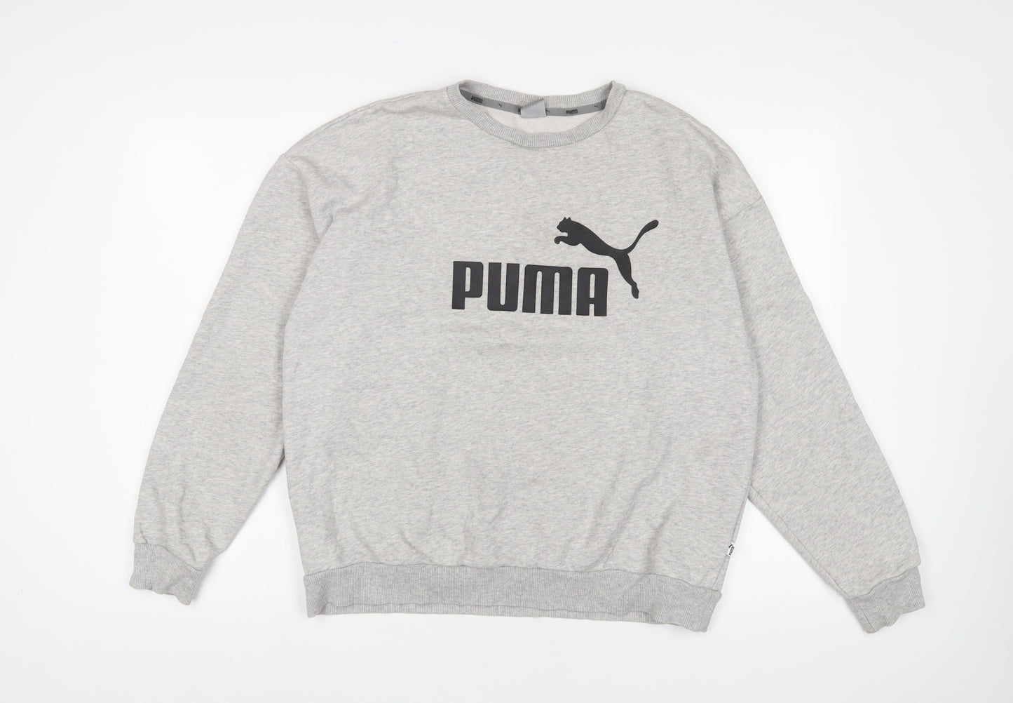 PUMA Mens Grey Cotton Pullover Sweatshirt Size XL