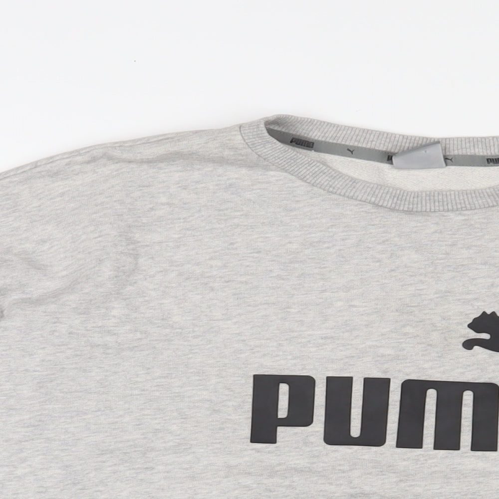 PUMA Mens Grey Cotton Pullover Sweatshirt Size XL