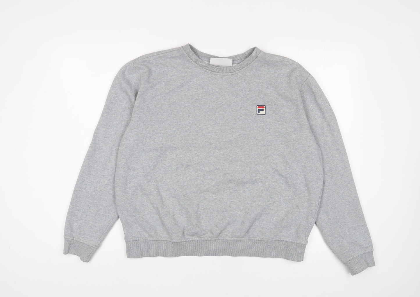 FILA Mens Grey Cotton Pullover Sweatshirt Size XL - Embroidered, Logo