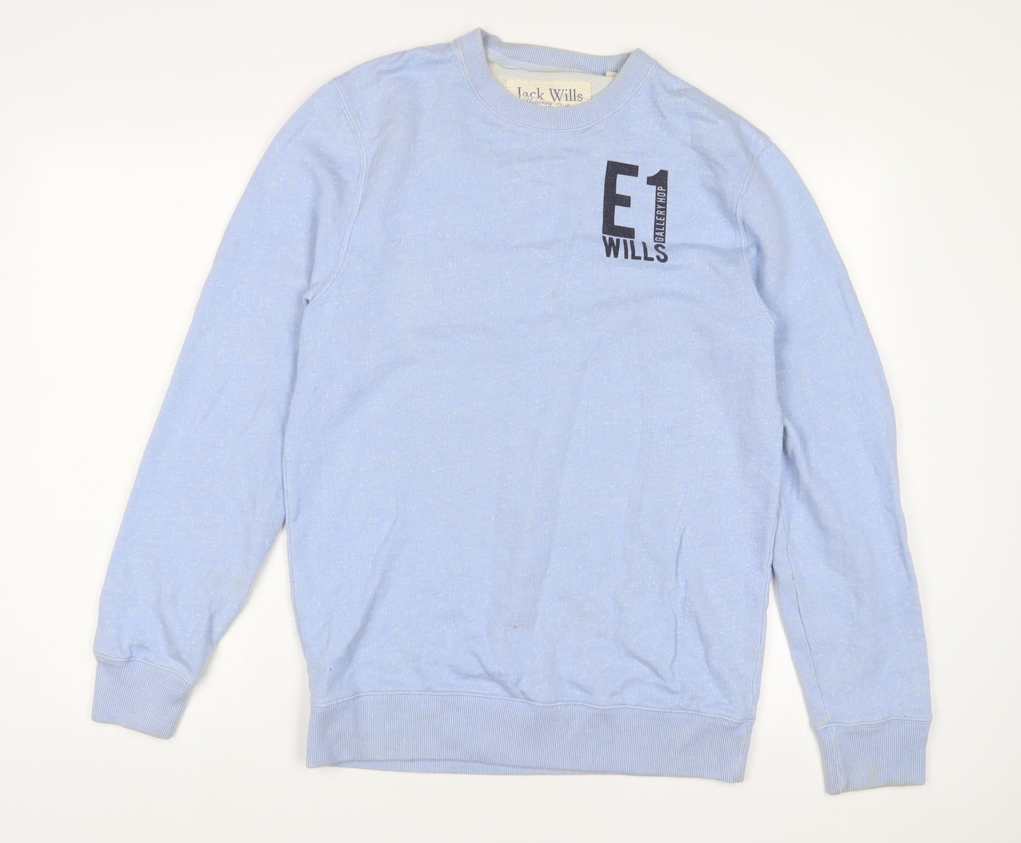 Jack Wills Mens Blue Cotton Pullover Sweatshirt Size M - Logo