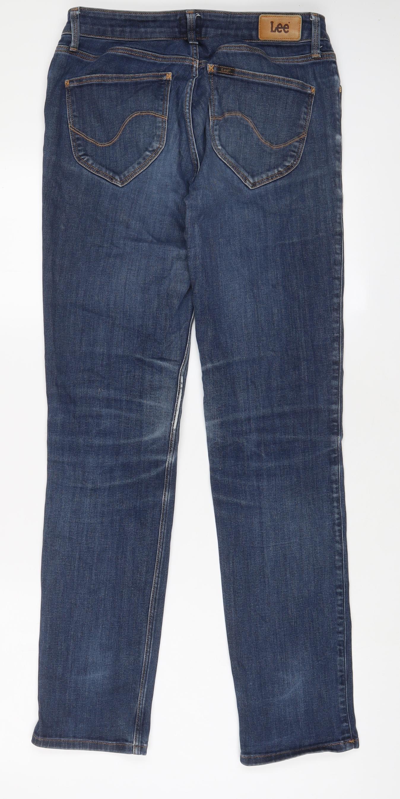 Lee Mens Blue Cotton Skinny Jeans Size 30 in L33 in Regular Zip - Long Leg