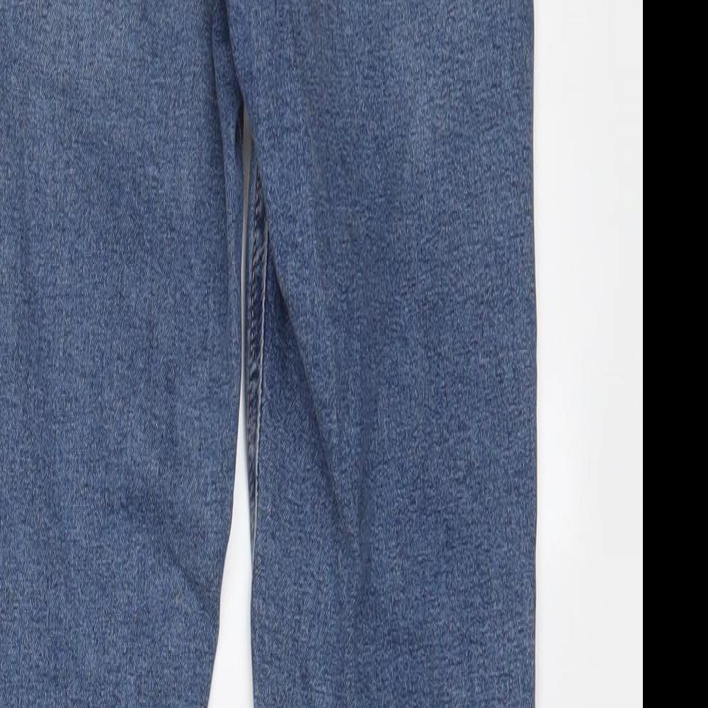 Topshop Womens Blue Cotton Skinny Jeans Size 26 in L32 in Regular Zip