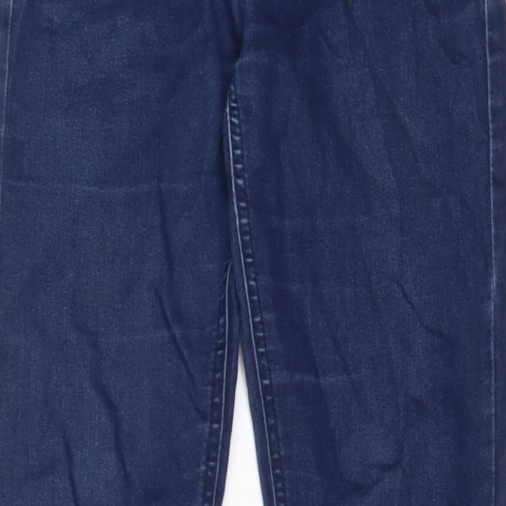 Denim & Co. Womens Blue Cotton Skinny Jeans Size 8 L32 in Regular Zip