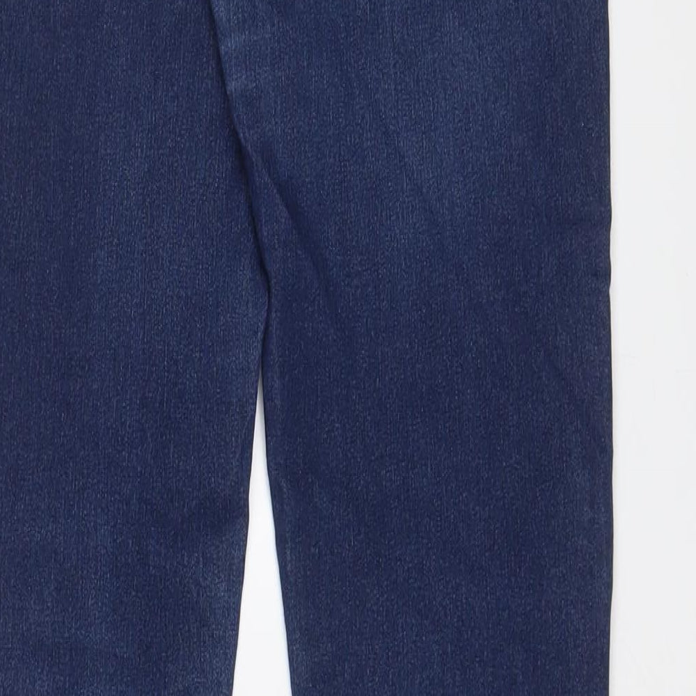 Denim & Co. Womens Blue Cotton Skinny Jeans Size 8 L32 in Regular Zip