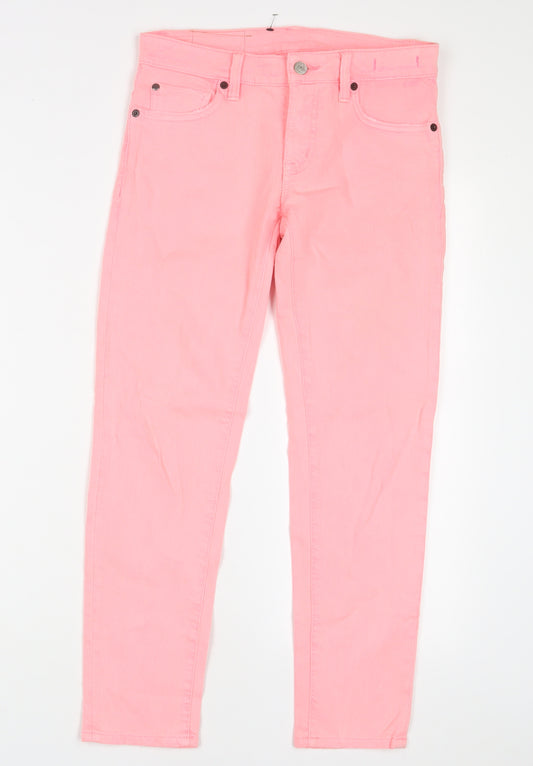 Ralph Lauren Womens Pink Cotton Skinny Jeans Size 26 in L25 in Regular Zip