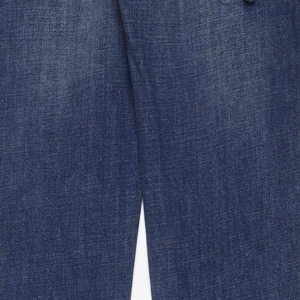 River Island Mens Blue Cotton Skinny Jeans Size 36 in L34 in Regular Zip - Long Leg