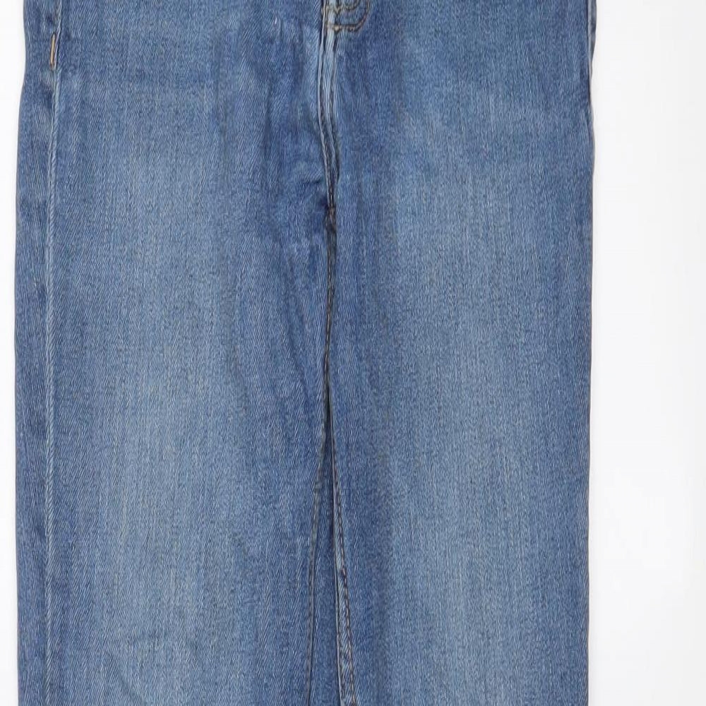 Zara Womens Blue Cotton Skinny Jeans Size 8 L26 in Regular Zip