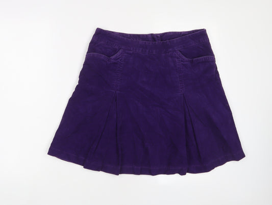 Hobbs Womens Purple Cotton A-Line Skirt Size 12 Zip