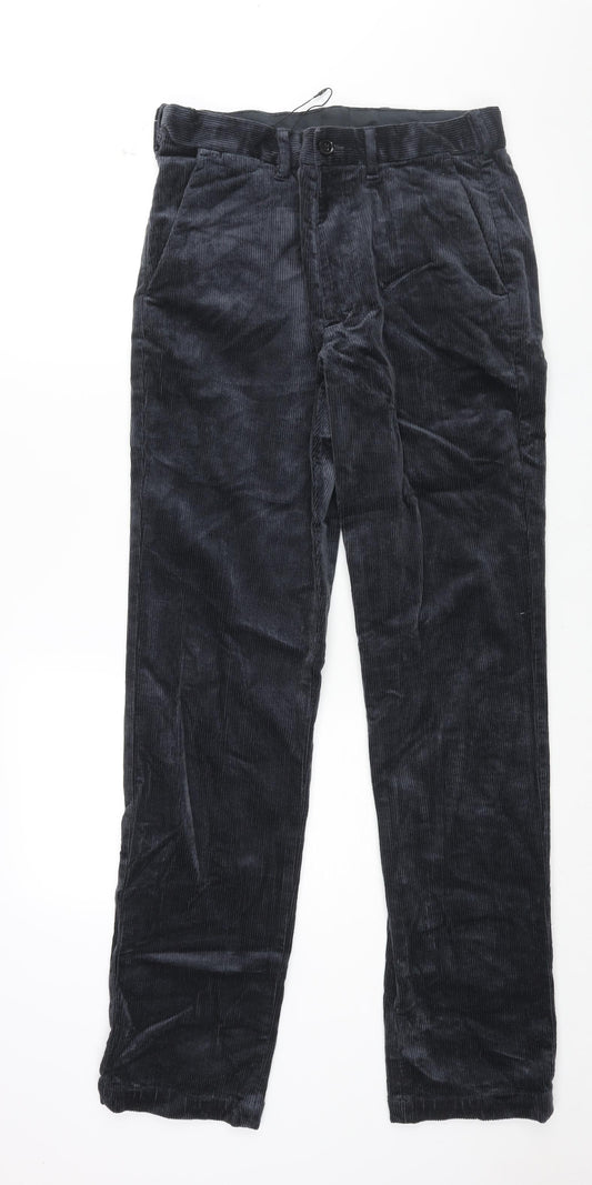 Marks and Spencer Mens Blue Cotton Snow Pants Trousers Size 30 in L33 in Slim Zip