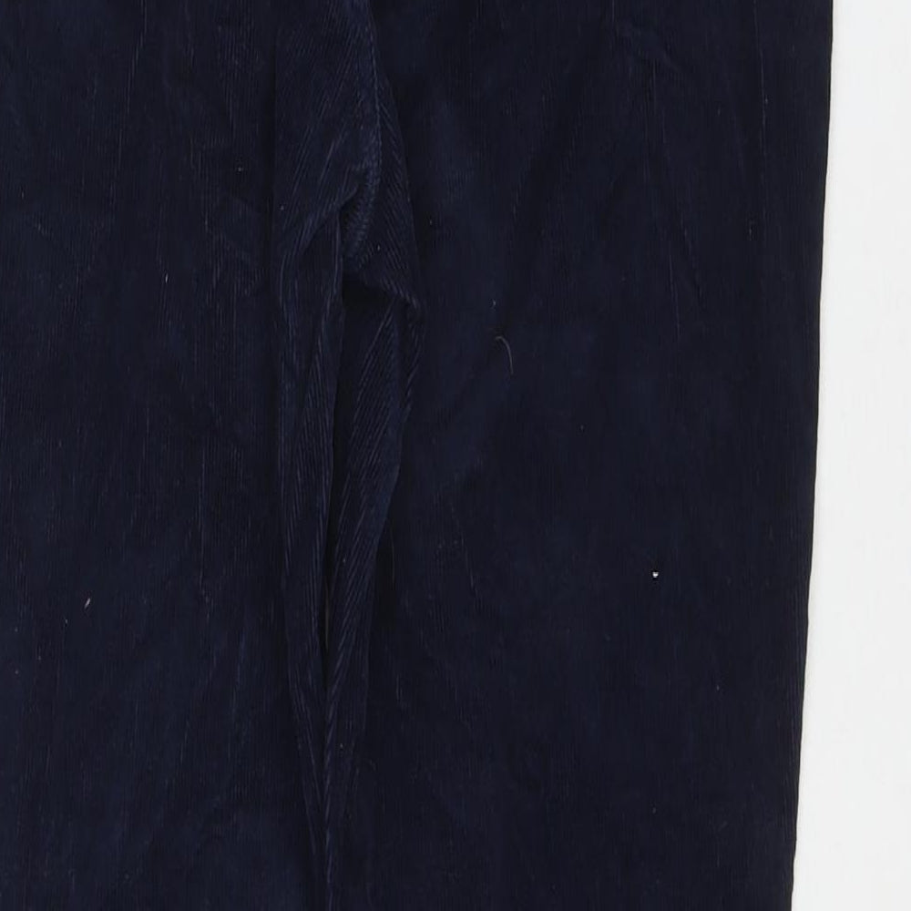 Lands' End Womens Blue Cotton Snow Pants Trousers Size 14 L28 in Regular Zip