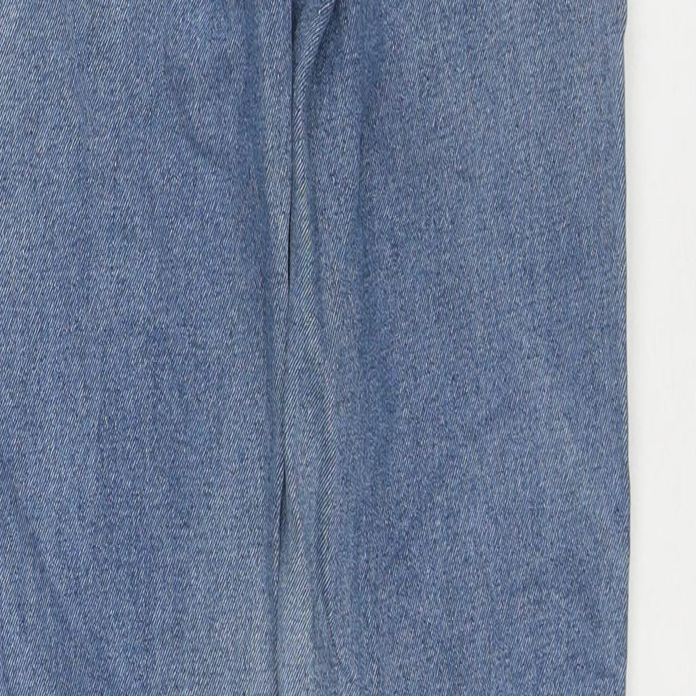 George Mens Blue Cotton Straight Jeans Size 30 in L32 in Regular Zip