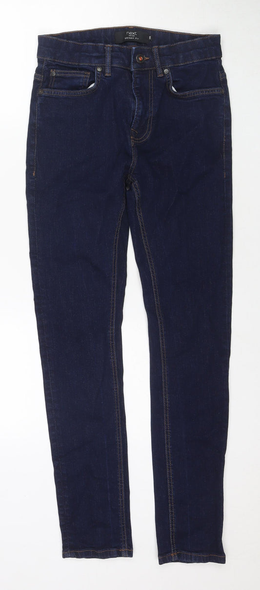 NEXT Womens Blue Cotton Skinny Jeans Size 28 in L29 in Regular Zip