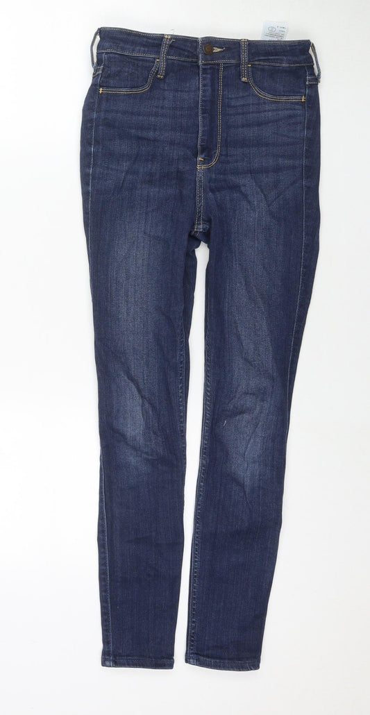 Hollister Womens Blue Cotton Skinny Jeans Size 26 in L26 in Regular Zip