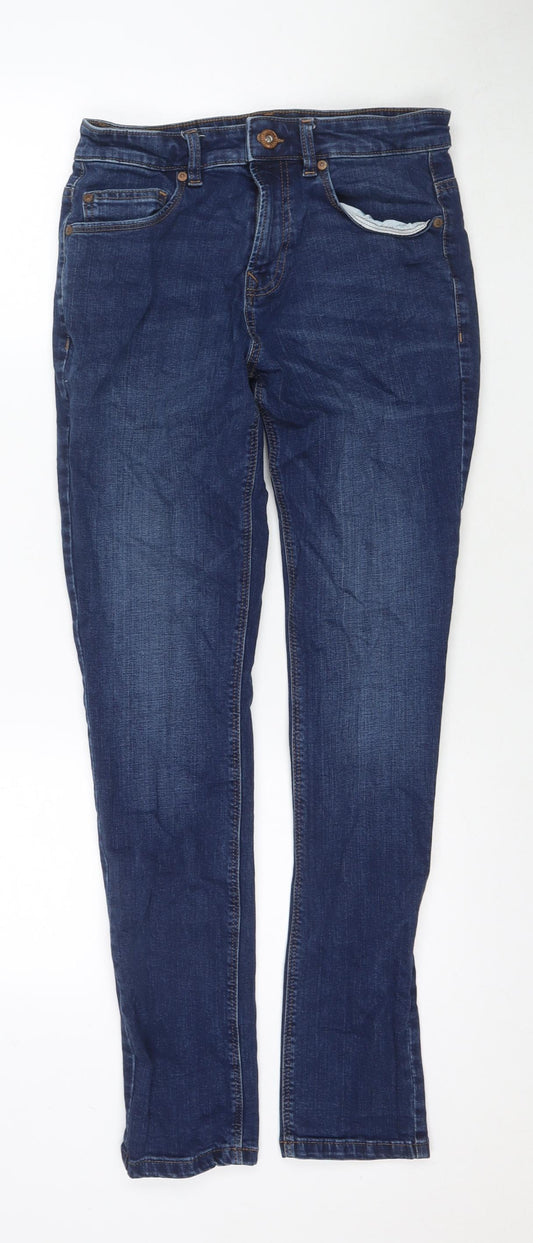 NEXT Mens Blue Cotton Skinny Jeans Size 28 in L31 in Regular Zip