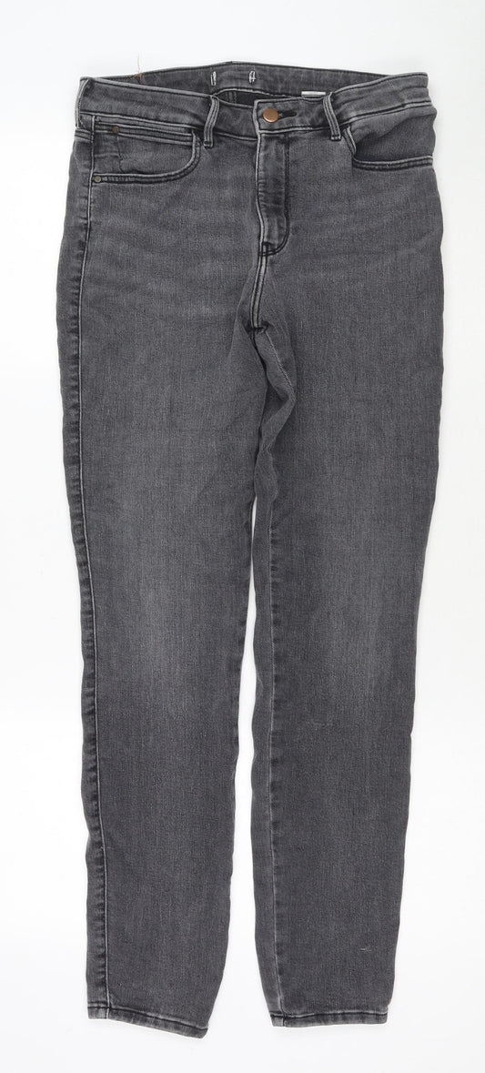 Classic Mens Grey Cotton Skinny Jeans Size 32 in L31 in Regular Zip