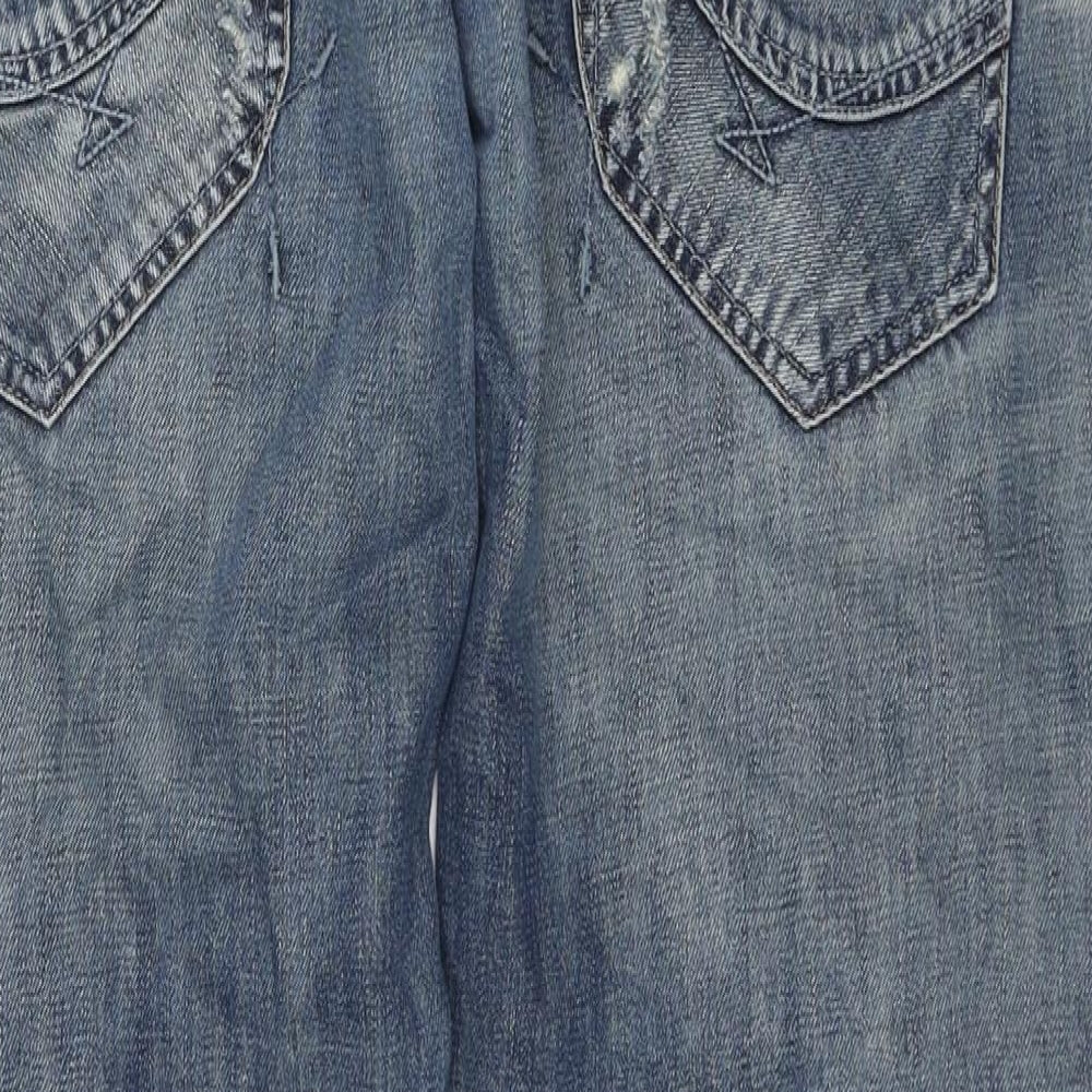 NEXT Mens Blue Cotton Straight Jeans Size 36 in L34 in Regular Zip