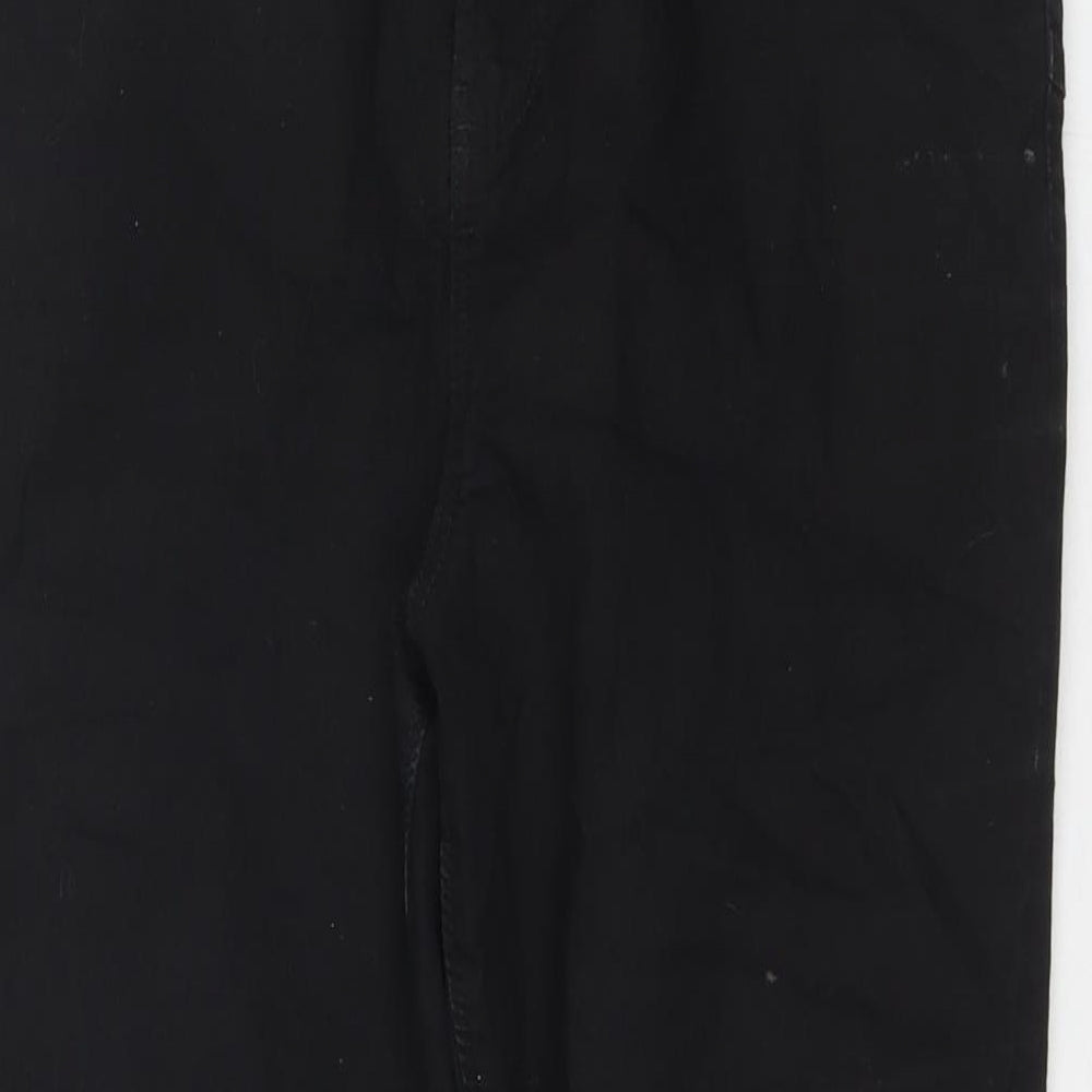 New Look Womens Black Cotton Skinny Jeans Size 16 L26 in Regular Zip