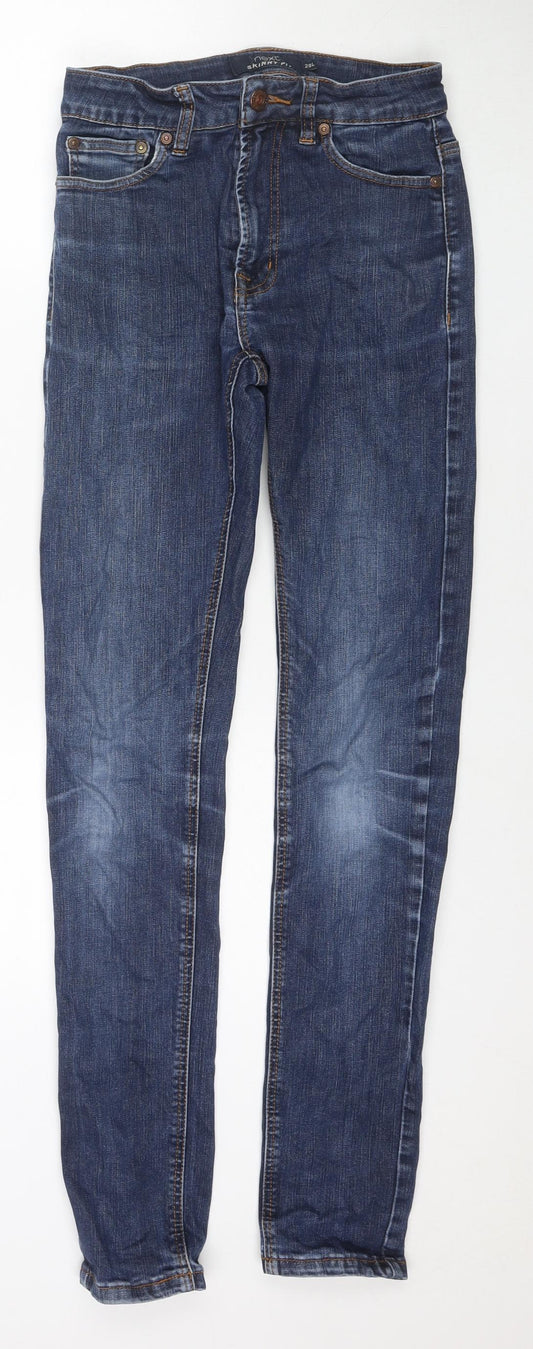 NEXT Mens Blue Cotton Skinny Jeans Size 28 in L33 in Regular Zip