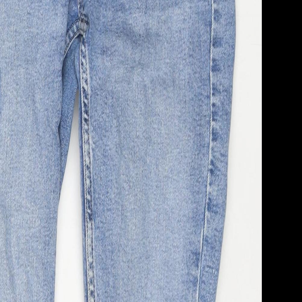 Zara Womens Blue Cotton Skinny Jeans Size 8 L26 in Regular Zip