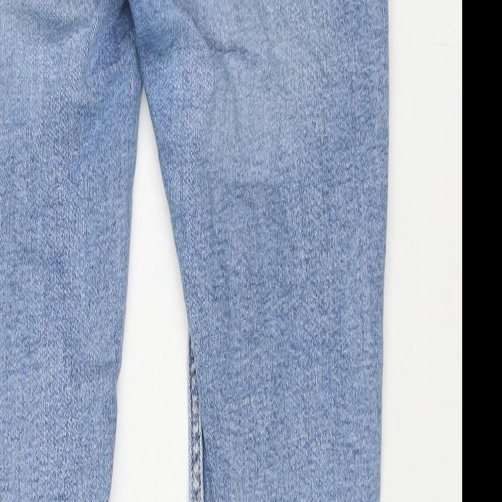 Zara Womens Blue Cotton Skinny Jeans Size 8 L26 in Regular Zip