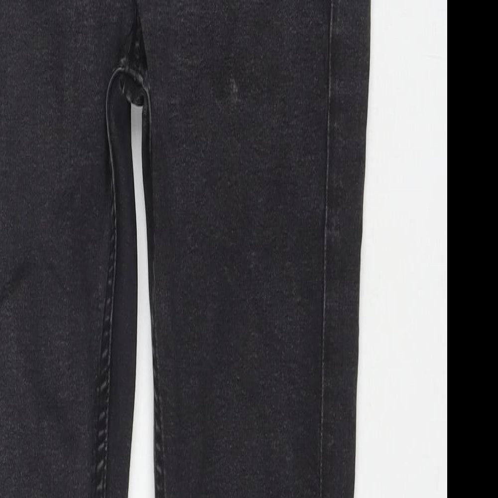 Zara Womens Black Cotton Skinny Jeans Size 8 L27 in Regular Zip