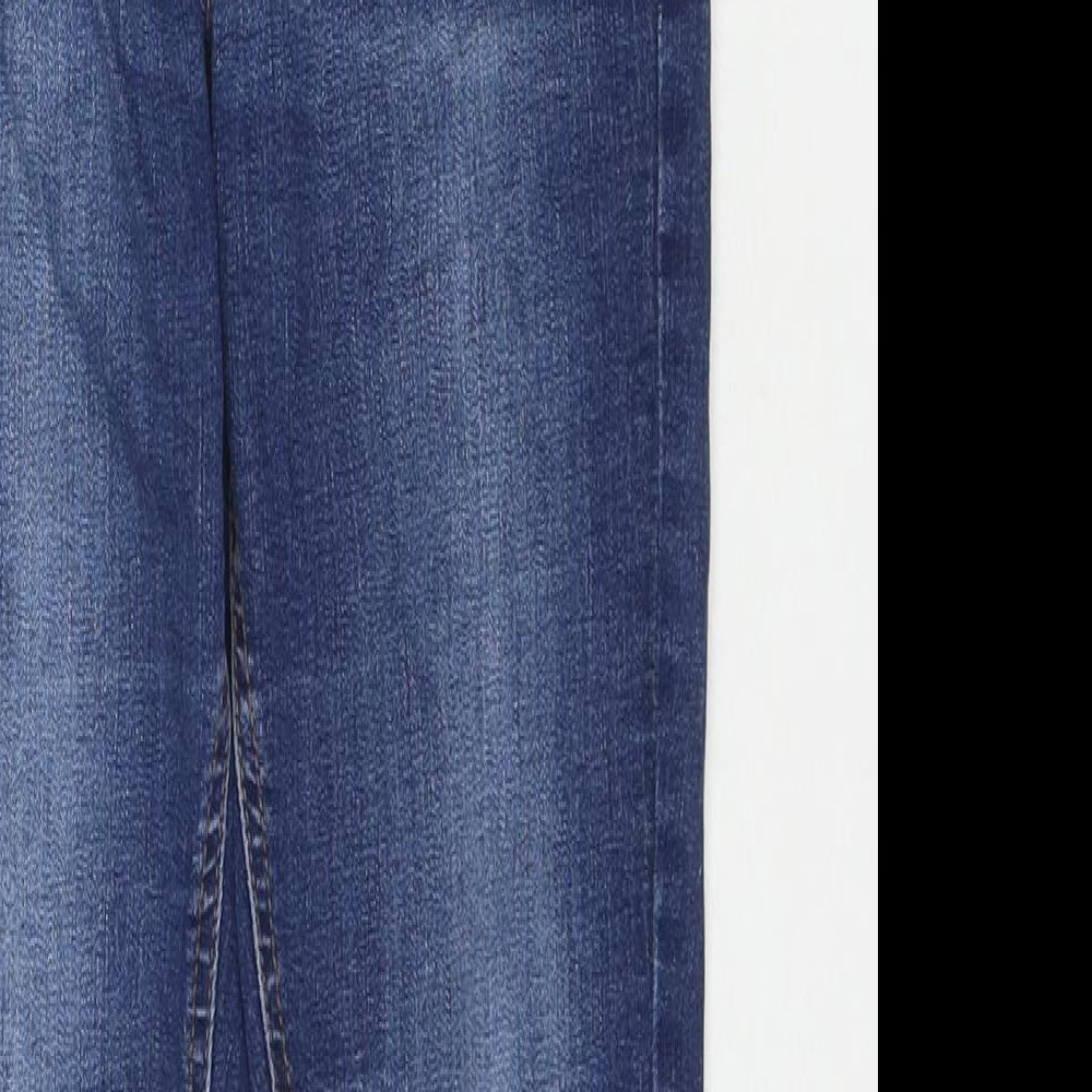 Denim & Co. Womens Blue Cotton Skinny Jeans Size 10 L26 in Regular Zip