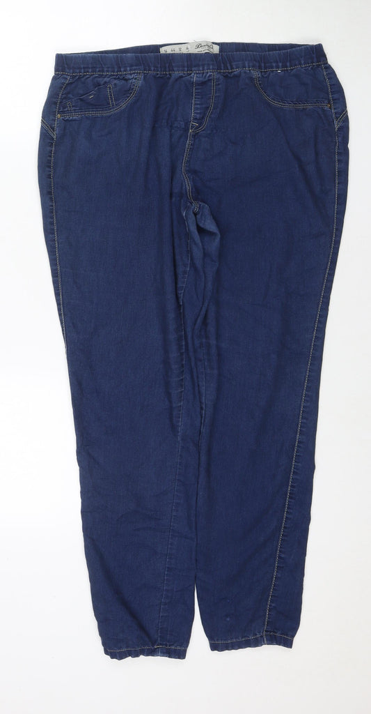 Denim & Co. Womens Blue Cotton Jegging Jeans Size 16 L28 in Regular