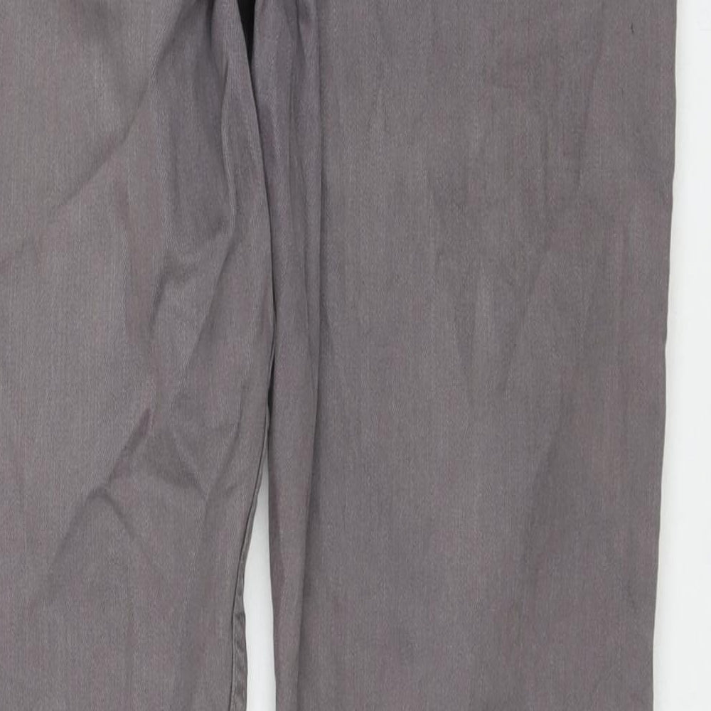 Denim & Co. Mens Grey Cotton Straight Jeans Size 36 in L30 in Regular Zip