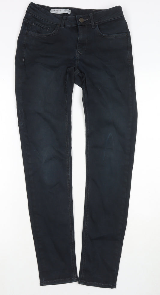 Jigsaw Womens Black Cotton Skinny Jeans Size 26 in L30 in Regular Zip