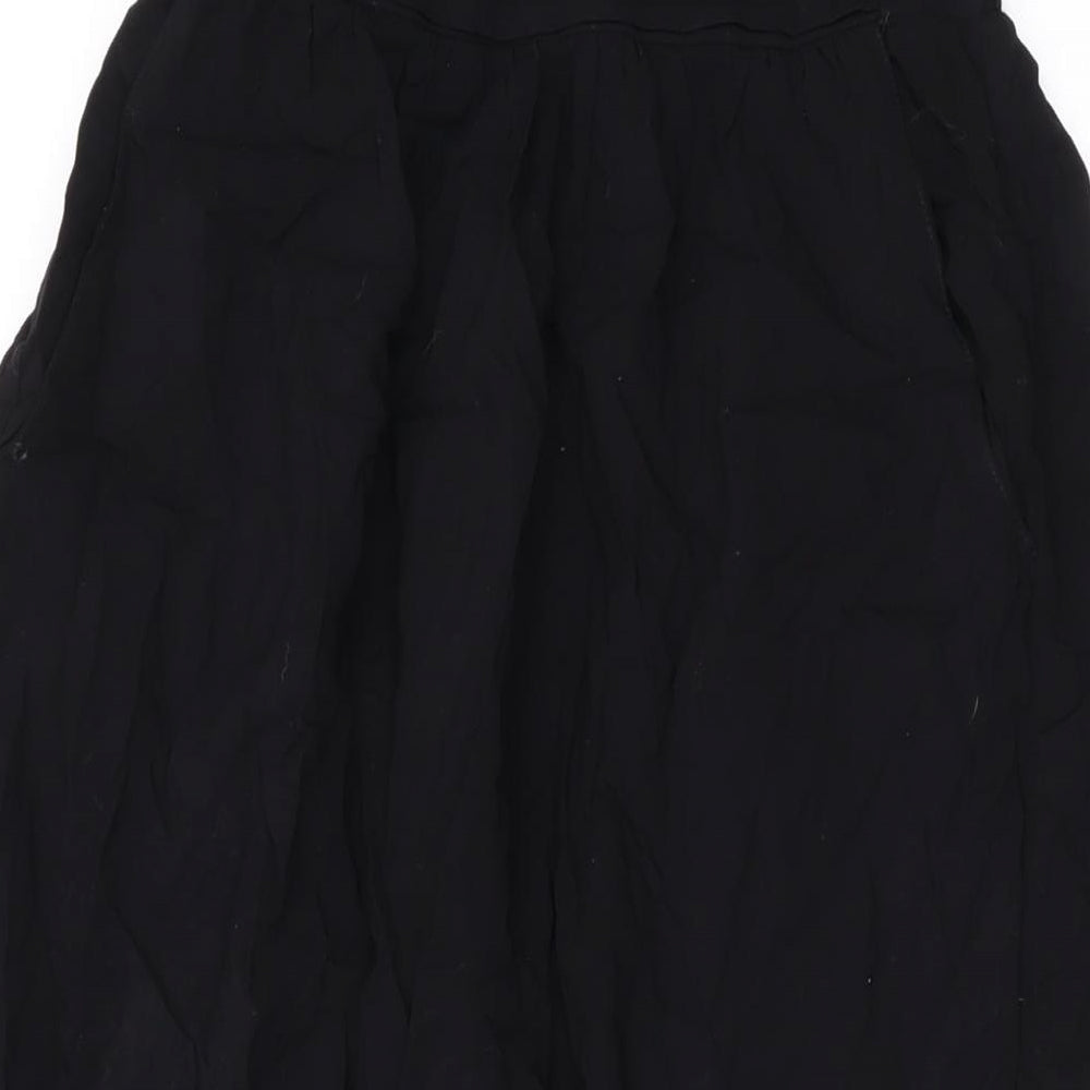 New Look Womens Black Viscose A-Line Skirt Size 6