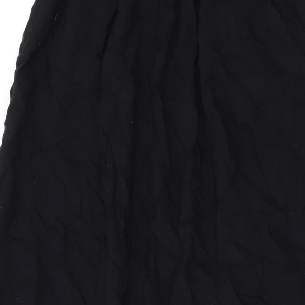 New Look Womens Black Viscose A-Line Skirt Size 6