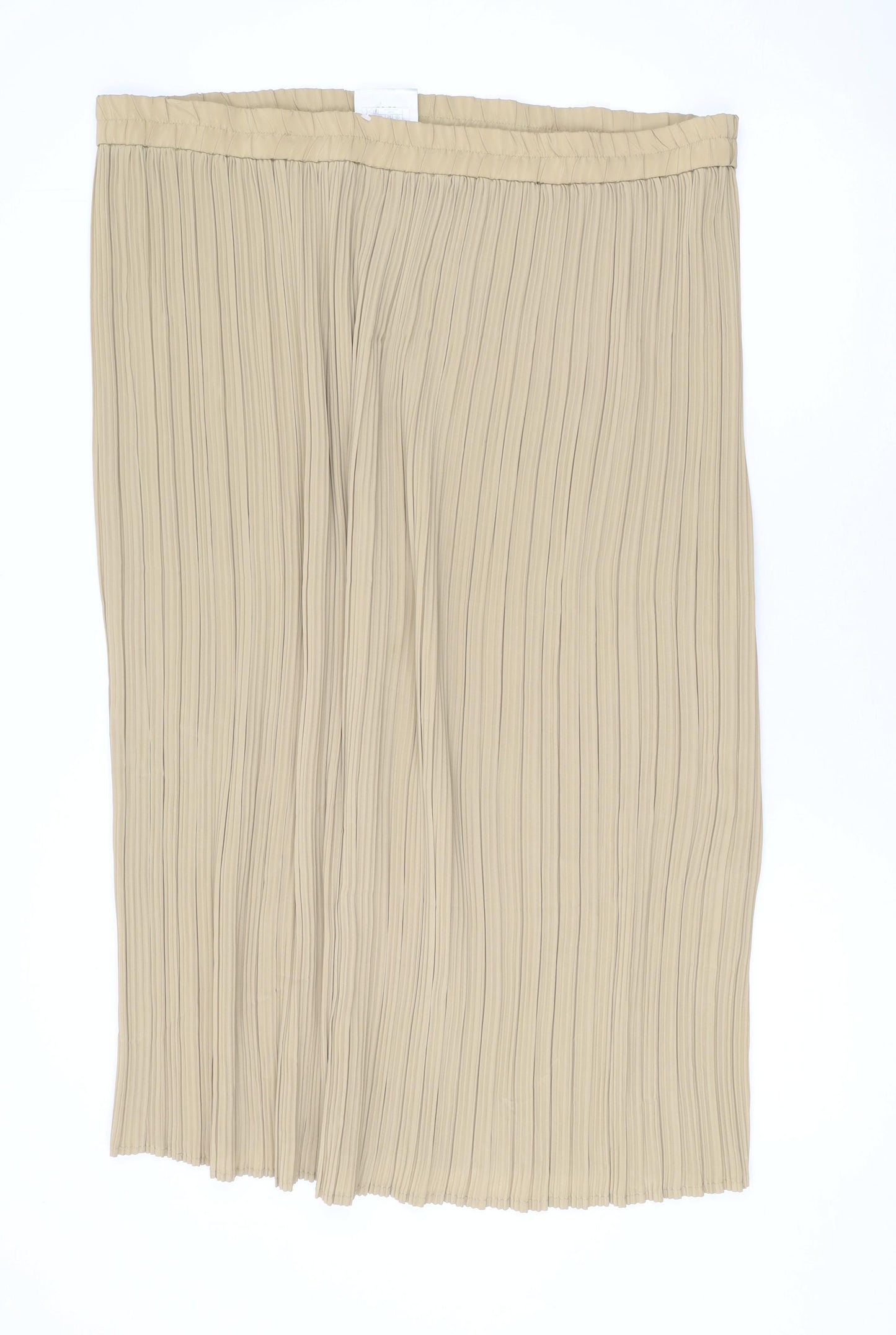 Richards Womens Beige Polyester Pleated Skirt Size 20 Zip