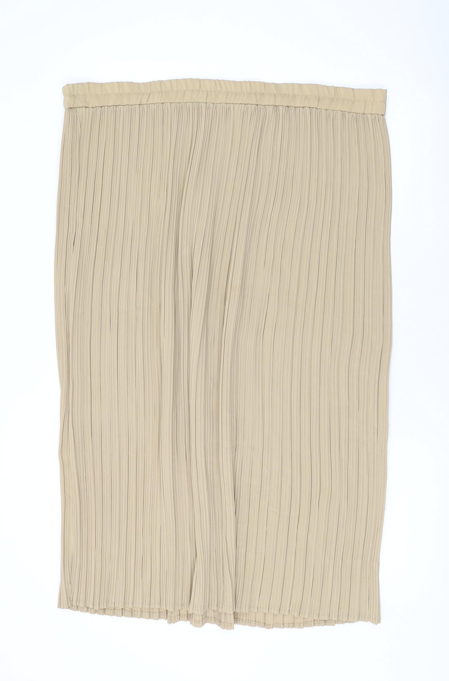 Richards Womens Beige Polyester Pleated Skirt Size 20 Zip