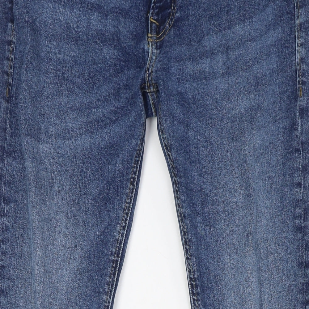 JackJones Mens Blue Cotton Skinny Jeans Size 30 in L32 in Slim Zip