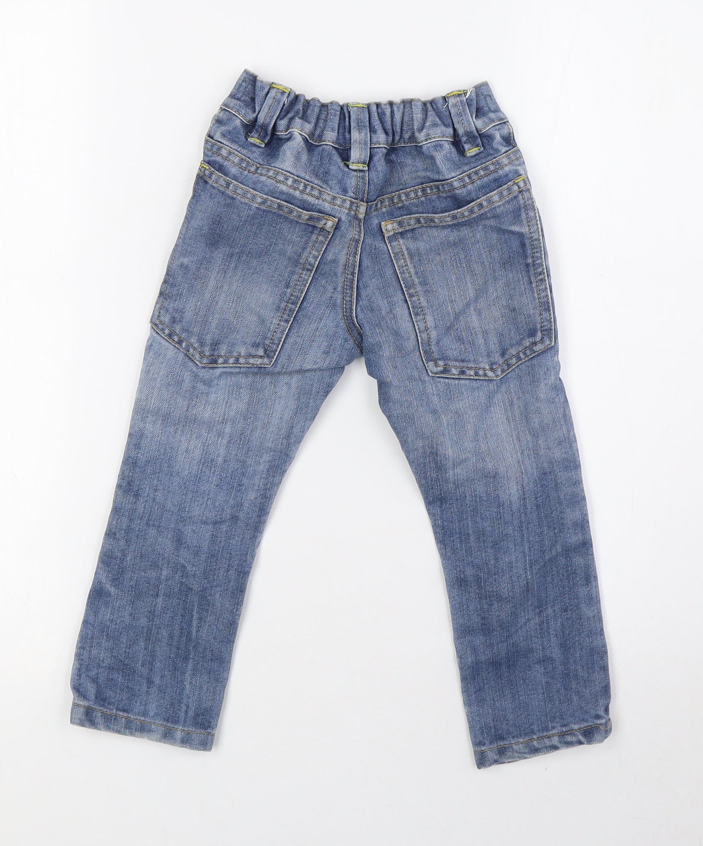 NEXT Boys Blue Cotton Straight Jeans Size 3 Years Regular Zip