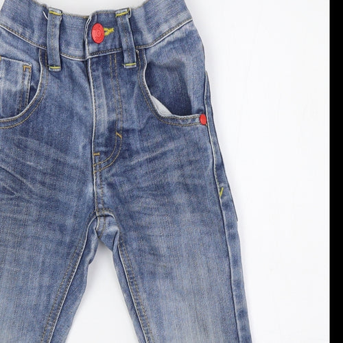 NEXT Boys Blue Cotton Straight Jeans Size 3 Years Regular Zip