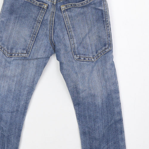 NEXT Boys Blue Cotton Straight Jeans Size 3 Years Regular Zip